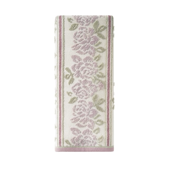 Beautiful by Drew Barrymore Wallpaper Hand Towel, 100% Cotton, Rose Pink, 1 Piece