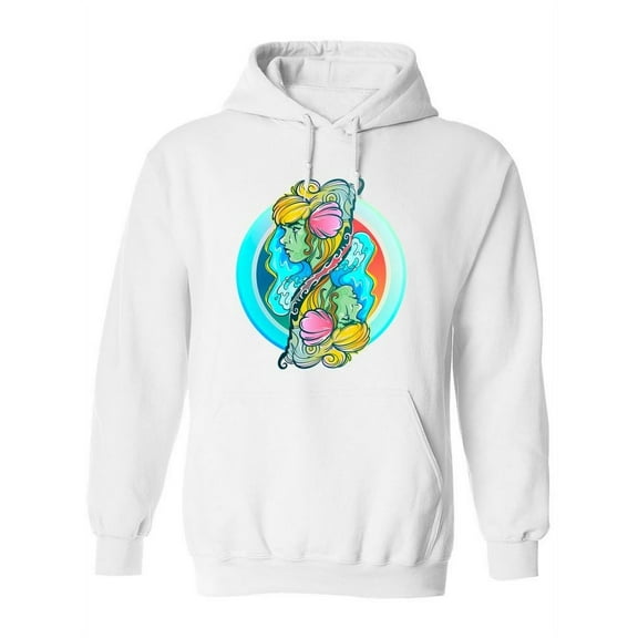 Beautiful Water Girl  Hoodie Women -Image by Shutterstock, Female Large