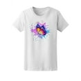 thumbnail image 1 of Beautiful Watercolor Butterflies T-Shirt Women -Image by Shutterstock, Female XX-Large, 1 of 2