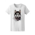 thumbnail image 1 of Beautiful Watercolor Husky T-Shirt Women -Image by Shutterstock, Female Small, 1 of 4