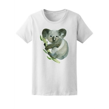 Beautiful Watercolor Koala T-Shirt Women -Image by Shutterstock, Female Large