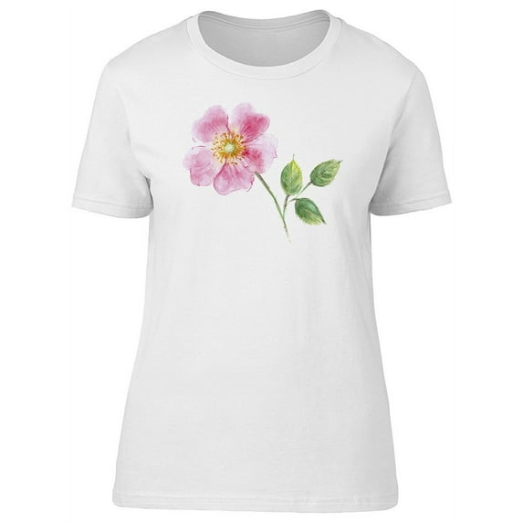 Beautiful Watercolor Pink Flower Tee Women's -Image by Shutterstock