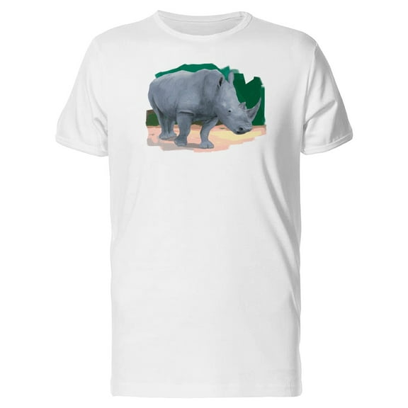 Beautiful Watercolor Rhino Tee Men's -Image by Shutterstock
