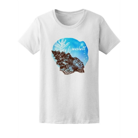 Beautiful Watercolor Seashell Tee Women's -Image by Shutterstock