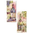 thumbnail image 1 of Beautiful Watercolor-Style Wine Bottle Panels by Tre Sorelle Studios; Two 8x18in Poster Prints, 1 of 1