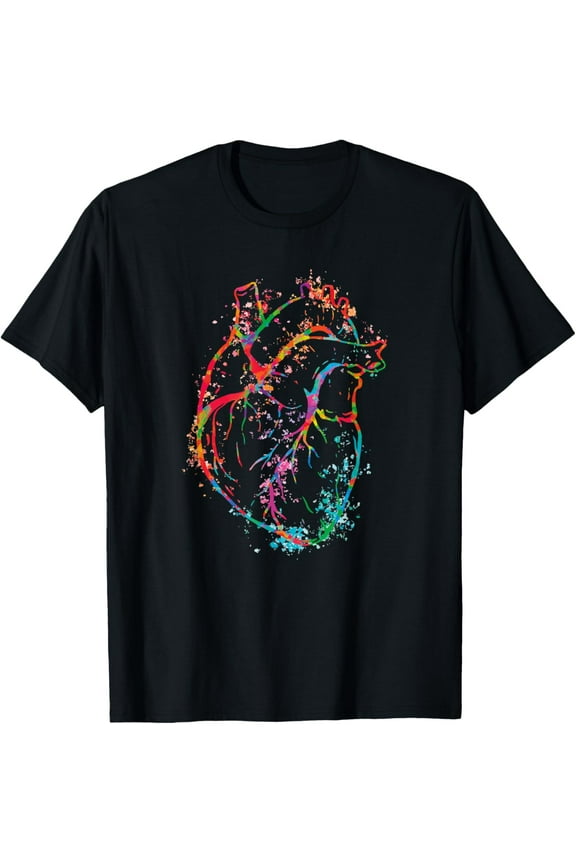 Beautiful Watercolour Heart Organ Human Body Anatomy T-Shirt
