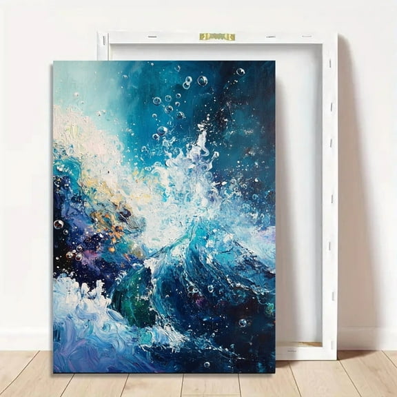 Beautiful Waves Abstract Oil Painting Canvas Art Poster Wall Art Print Modern Unique Family Bedroom Living Room Decor