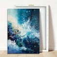 thumbnail image 1 of Beautiful Waves Abstract Oil Painting Canvas Art Poster Wall Art Print Modern Unique Family Bedroom Living Room Decor, 1 of 6