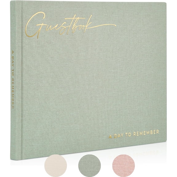 Beautiful Wedding Guest Book for Your Wedding Reception - Simply Elegant Guestbook to Sign in and Add Polaroid Photos - The Perfect Baby Shower Guest Book for The Special Day