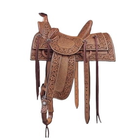 Beautiful Western Leather Roping Ranch Work Horse Saddle 16" Roping Ranch