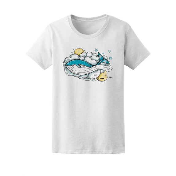 Beautiful Whale In The Sky Tee Women's -Image by Shutterstock