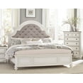 thumbnail image 1 of Beautiful White Finish Queen Size Bed 1pc Button-Tufted Headboard Wooden Bedroom Furniture, 1 of 5