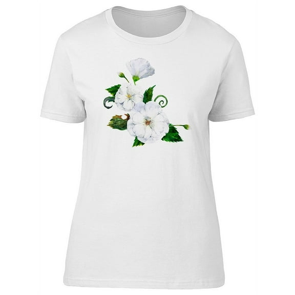 Beautiful White Flowers Tee Women's -Image by Shutterstock