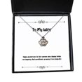 thumbnail image 1 of Beautiful Wife Crown Pendant Necklace, Happy Anniversary to The Woman who Always, Present for Wife, Joke Gifts from Husband, 1 of 5
