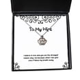 thumbnail image 1 of Beautiful Wife, I Believe in Love and You are The Strongest Reason why I do Because When I, Holiday Crown Pendant Necklace for Wife, 1 of 5
