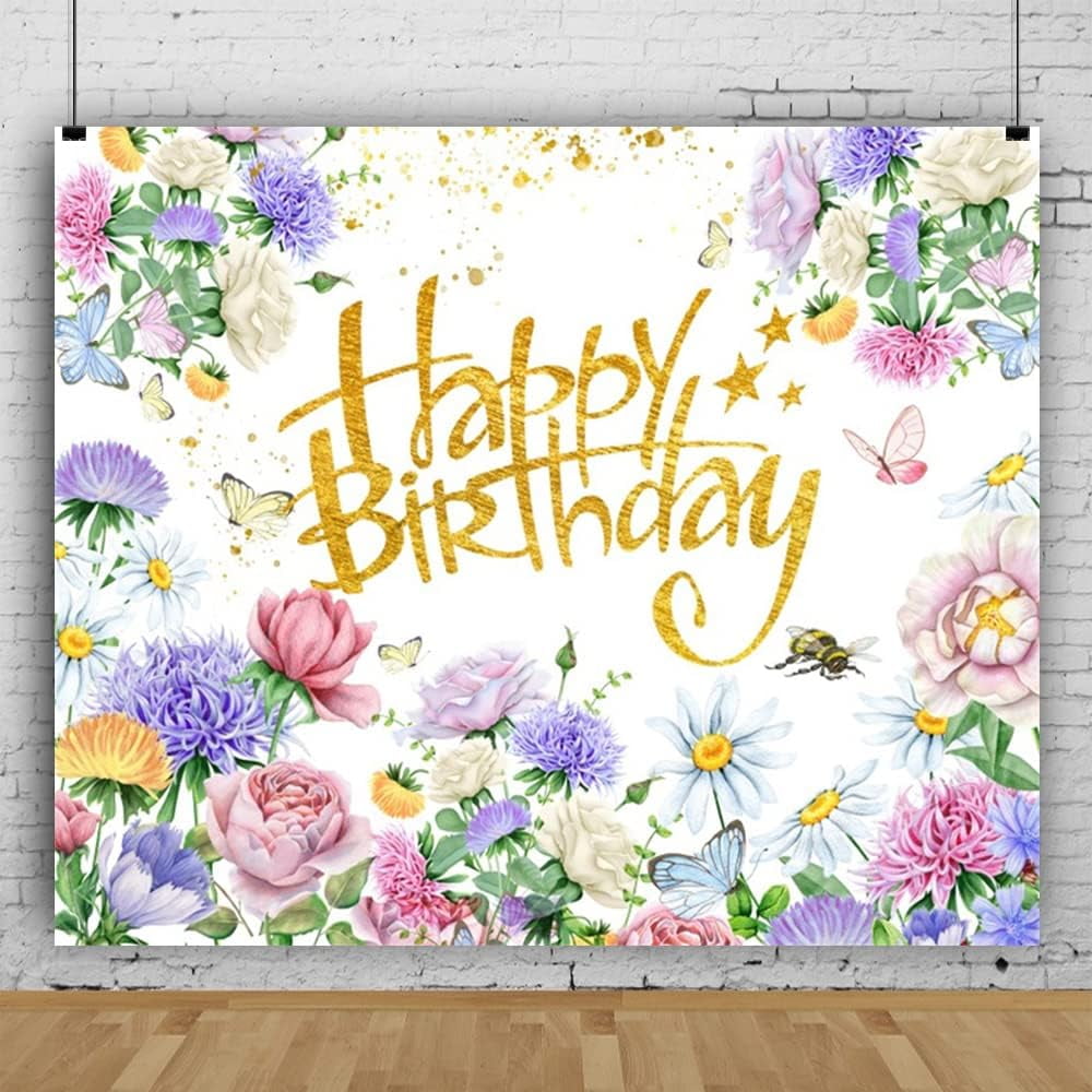 You Are Beetiful Floral Bee Round Backdrop For Party
