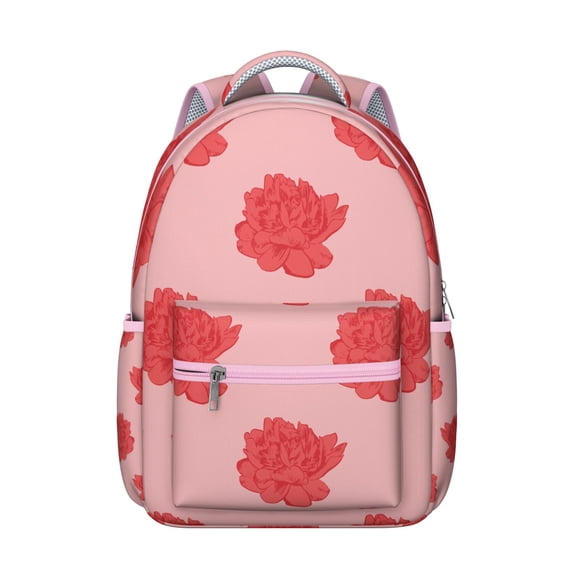 "Beautiful Wildflower & Sunflower Printed Backpack - Roomy School Backpack with Organizational Pockets, Padded Back Panel for Comfort, Perfect Gift for Flower Loving Students"