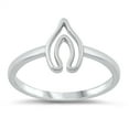 thumbnail image 1 of Beautiful Wishbone Outline Lucky Ring .925 Sterling Silver Band Jewelry Female Male Unisex Size 6, 1 of 4