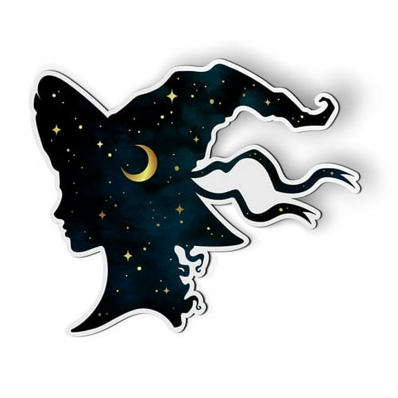 Beautiful Witch Celestial Magical - 5" Magnet for Car Locker Refrigerator