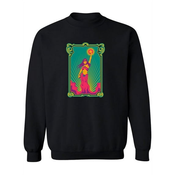 Beautiful Woman And The Sun Sweatshirt Women -Image by Shutterstock, Female Small
