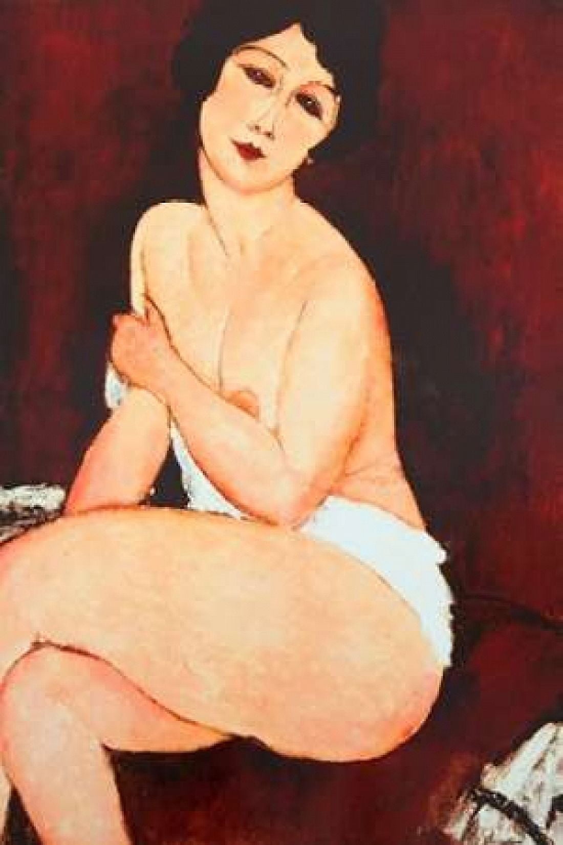 Beautiful Woman Canvas Art - Amedeo Modigliani (12 x 18)