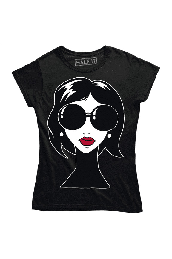 Beautiful Woman Wearing Big Sunglasses And Red Lipstick Women's T-Shirt