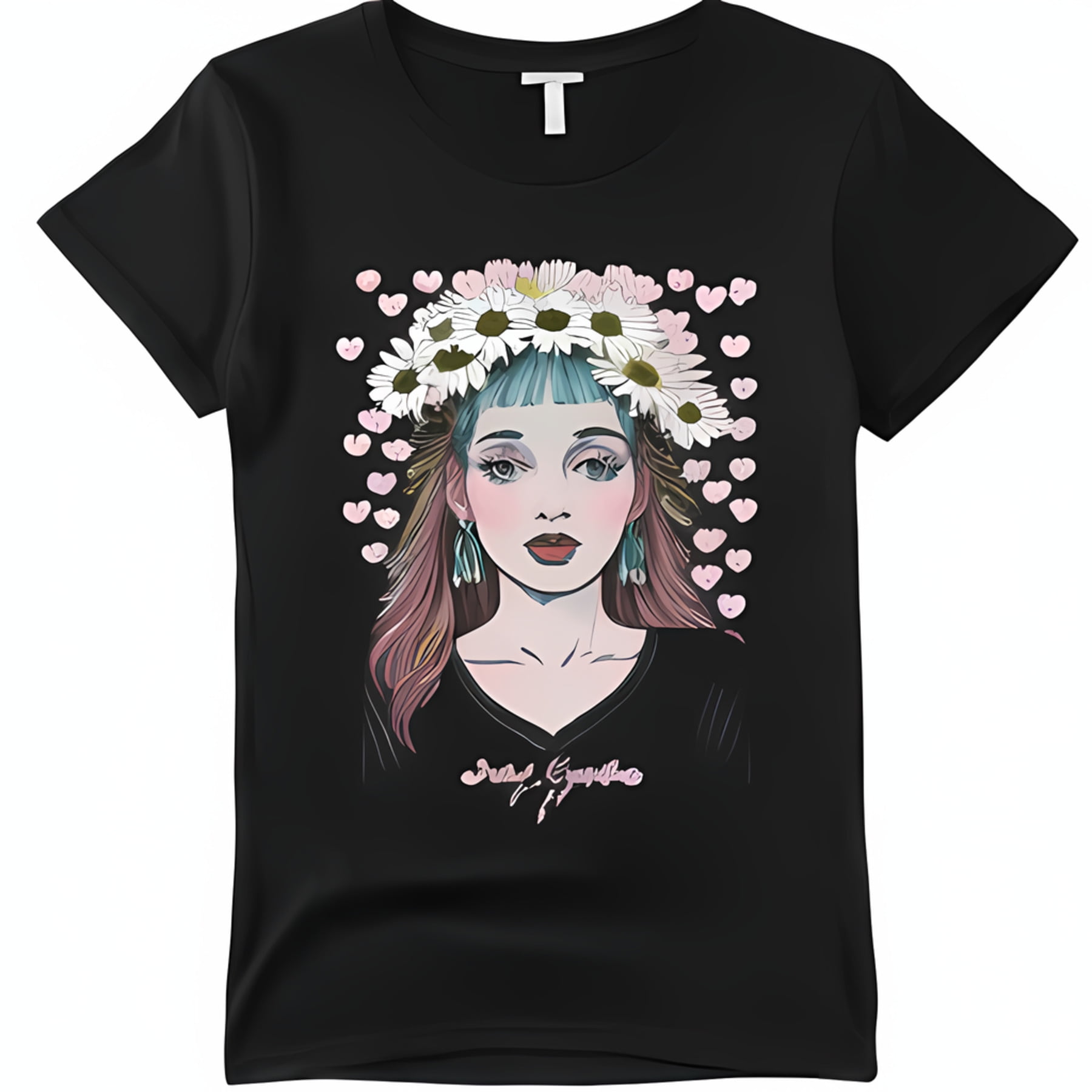 Pink Shirt Red Hearts