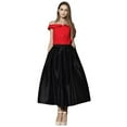 thumbnail image 1 of Beautiful Womens Black Taffeta Midi Pleated Skirt With Two Pocket Any Occasion, 1 of 5