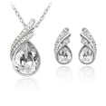 thumbnail image 1 of Beautiful Womens Necklace and Earrings Water Drop Jewelry Set, 1 of 2
