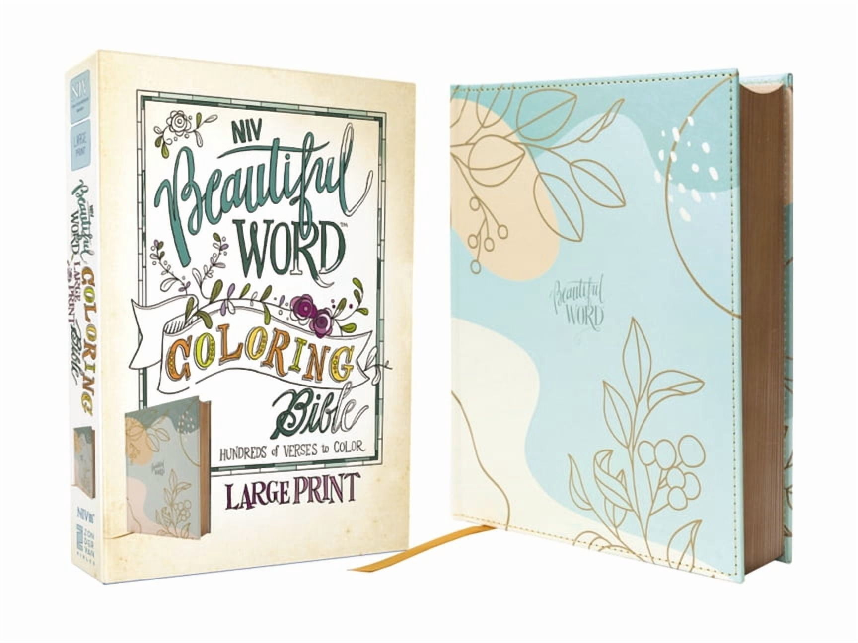 Beautiful Word Niv, Beautiful Word Coloring Bible, Large Print, Leathersoft Over Board, Teal: Hundreds of Verses to Color, (Hardcover)