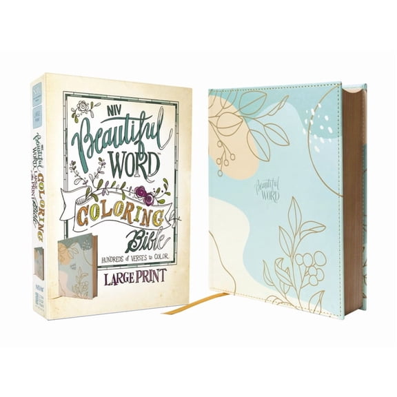 Beautiful Word Niv, Beautiful Word Coloring Bible, Large Print, Leathersoft Over Board, Teal: Hundreds of Verses to Color, (Hardcover)