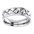 thumbnail image 1 of AFFY Beautiful Woven Design Wedding Men's Band Ring In 14K Solid White Gold, Size-4.5, 1 of 1