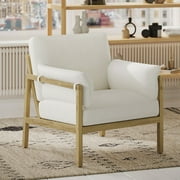 Beautiful Wrap Me Up Accent Chair with Removable Cushions by Drew, Cream