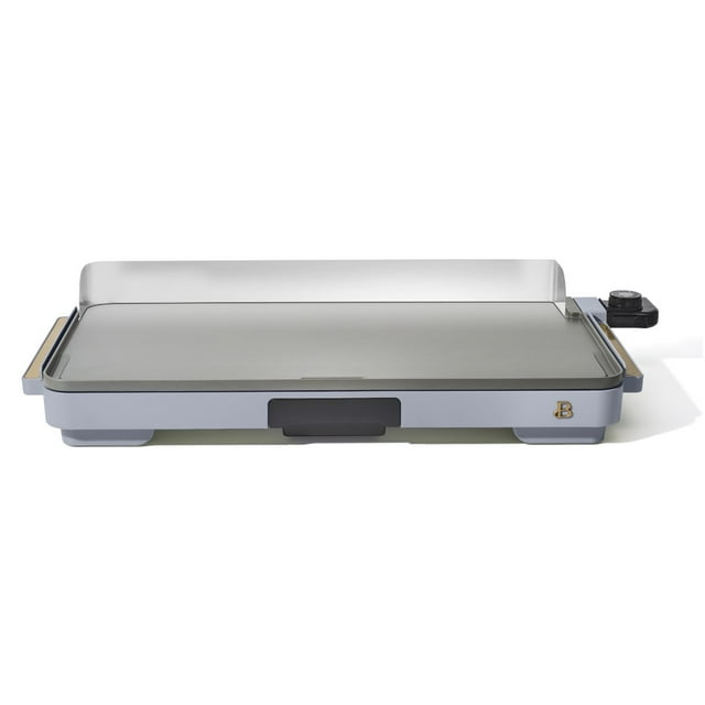 Beautiful XL Electric Griddle 12" x 22"- Non-Stick, Cornflower Blue by Drew Barrymore