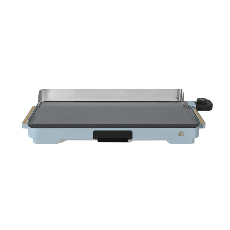 Beautiful XL Electric Griddle 12 x 22 Non Stick Cornflower Blue by Drew Barrymore