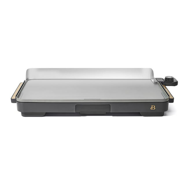 Beautiful XL Electric Griddle 12" x 22"- Non-Stick, Oyster Gray by Drew Barrymore