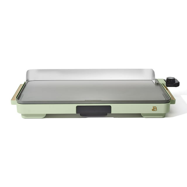Beautiful XL Electric Griddle 12" x 22"- Non-Stick, Sage Green by Drew Barrymore