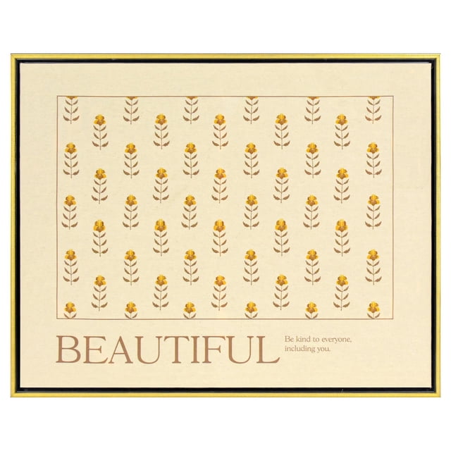 Beautiful Yellow Flower Pattern Linen Print 23.5" x 29.25" by Drew ...