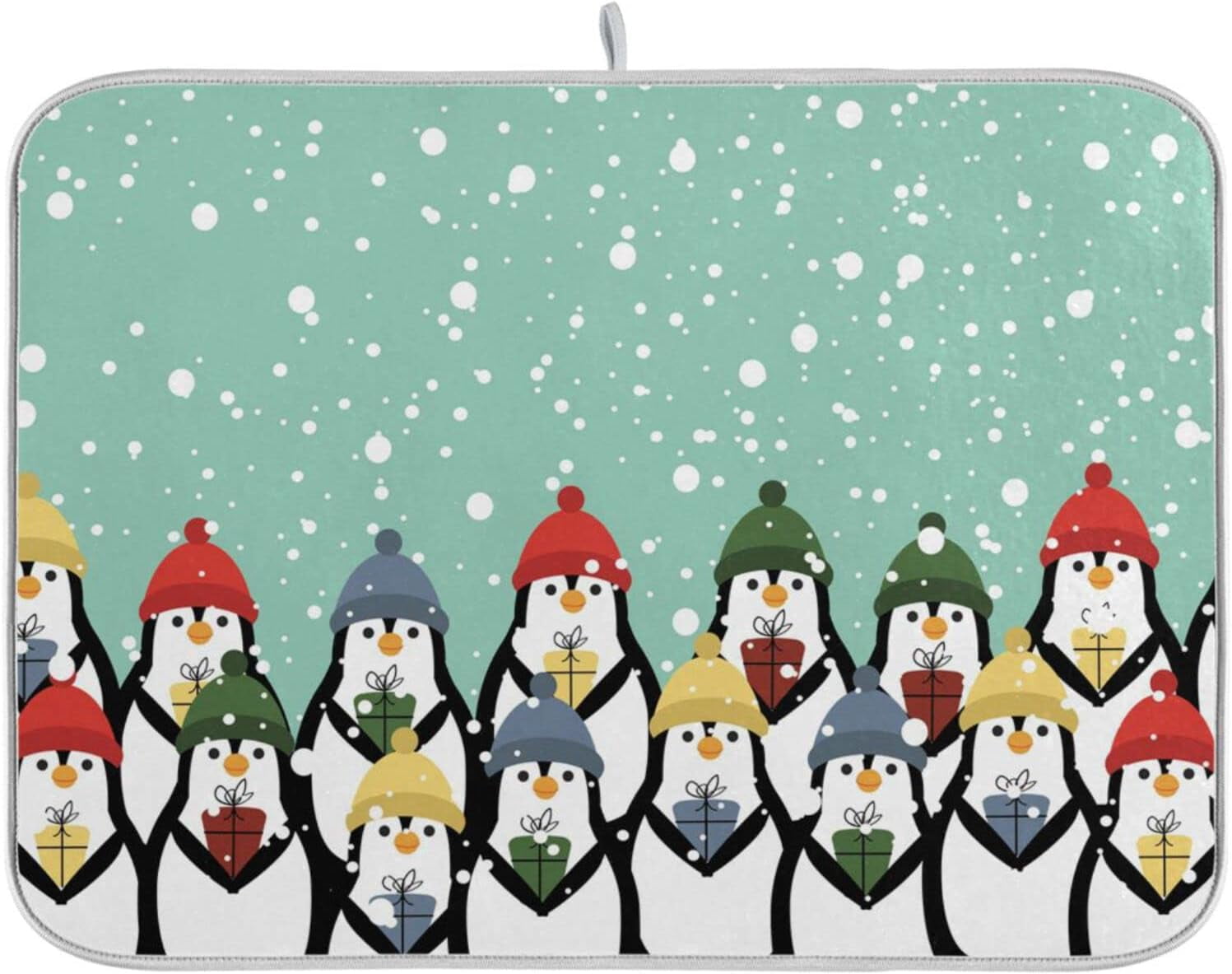 Beautiful Yellow Lemons Leaves Floral Absorbent Dish Drying Mat,16