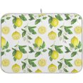 thumbnail image 1 of Beautiful Yellow Lemons Leaves Floral Absorbent Dish Drying Mat,16" x 18" Microfiber Kitchen Countertop Table Protector Multi-Purpose Counter Rack Sink Drainer Pad, 1 of 6