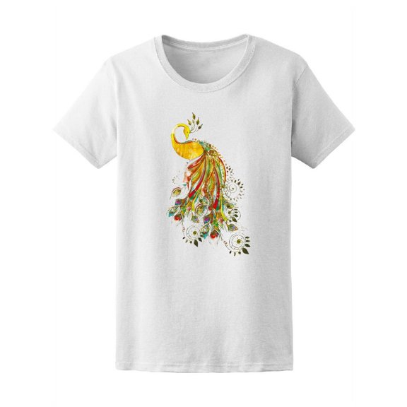 Beautiful Yellow Peacock  Tee Women's -Image by Shutterstock
