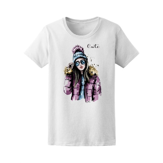 Beautiful Young Woman In Hat Tee Women's -Image by Shutterstock