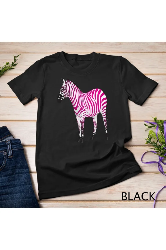 Beautiful Zebra Pink Sassy Art Unisex T-shirt up to size 5XL