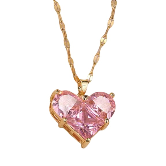 Beautiful Zirconia Heart Flower Earrings Necklace With Intricate Detailing And Allergy Resistant Coating Ideal For Women