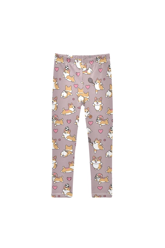 Beautiful and Funny Corgi Sog Printed Leggings Yoga Pants for in 4t to 10t