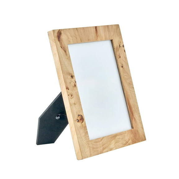 Beautiful 5x7 Burl Wood Photo Frame by Drew Barrymore– Elegant Natural Wood Design, Rectangular Picture Frame for Tabletop, Fits 5x7 Photos