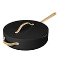 thumbnail image 1 of Beautiful by Drew Barrymore 5.5 qt Saute Pan with Strainer Lid, EverGood Ceramic Nonstick Coating, Black Sesame, 1 of 7