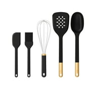 Beautiful by Drew Barrymore 5-Piece Kitchen Tool Set, Black Sesame
