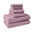 thumbnail image 1 of Beautiful by Drew Barrymore 6-Piece Dot Bath Set, 100% Cotton, Rose Pink, 1 of 5