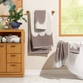 thumbnail image 1 of Beautiful by Drew Barrymore 6-Piece Scallop Bath Towel Set, 100% Cotton, Taupe, 1 of 4